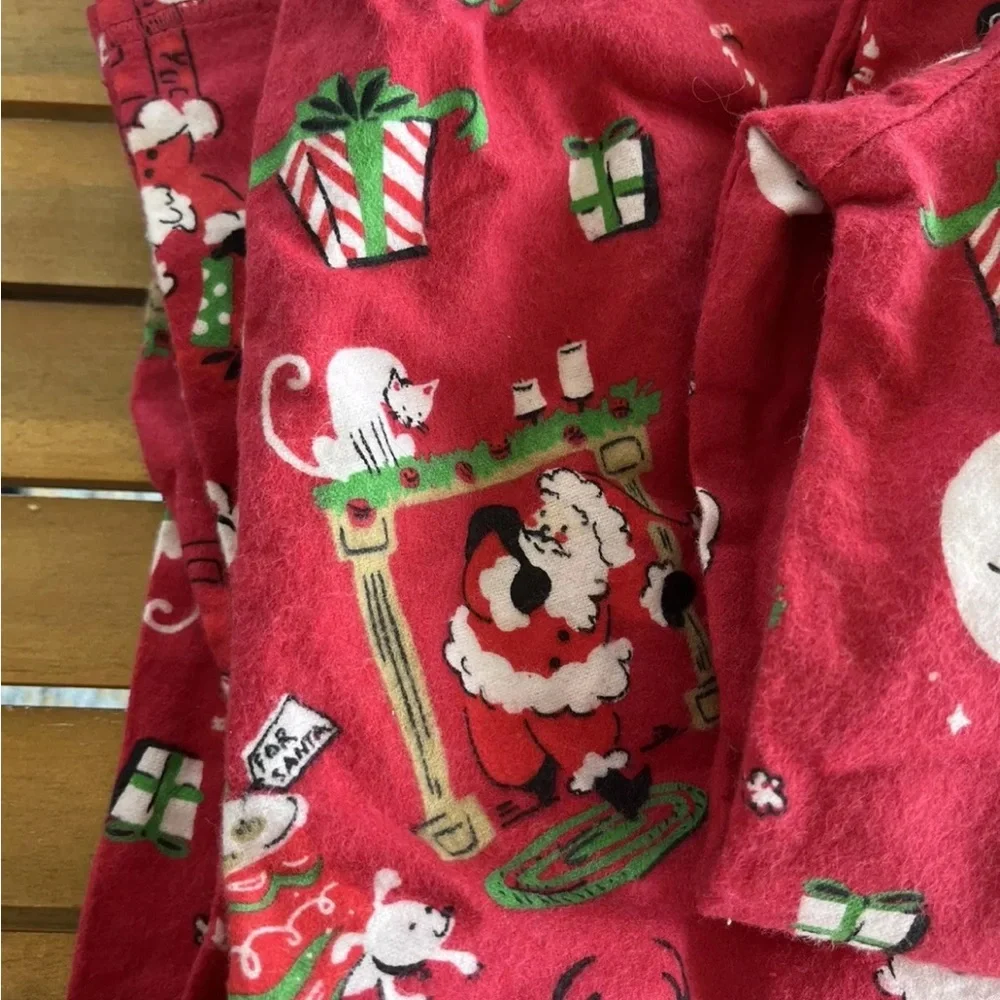 Munki Santa Claus Rudolph Reindeer Christmas Pajamas S Cotton PJ Set Top Bottom